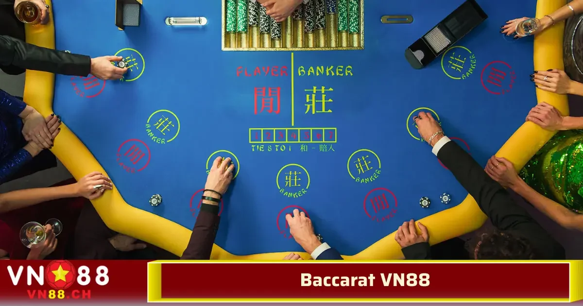 Baccarat VN88 là phiên bản điện tử của trò chơi Baccarat truyền thống, được thiết kế đặc biệt để phù hợp với nền tảng trực tuyến của nhà cái VN88.