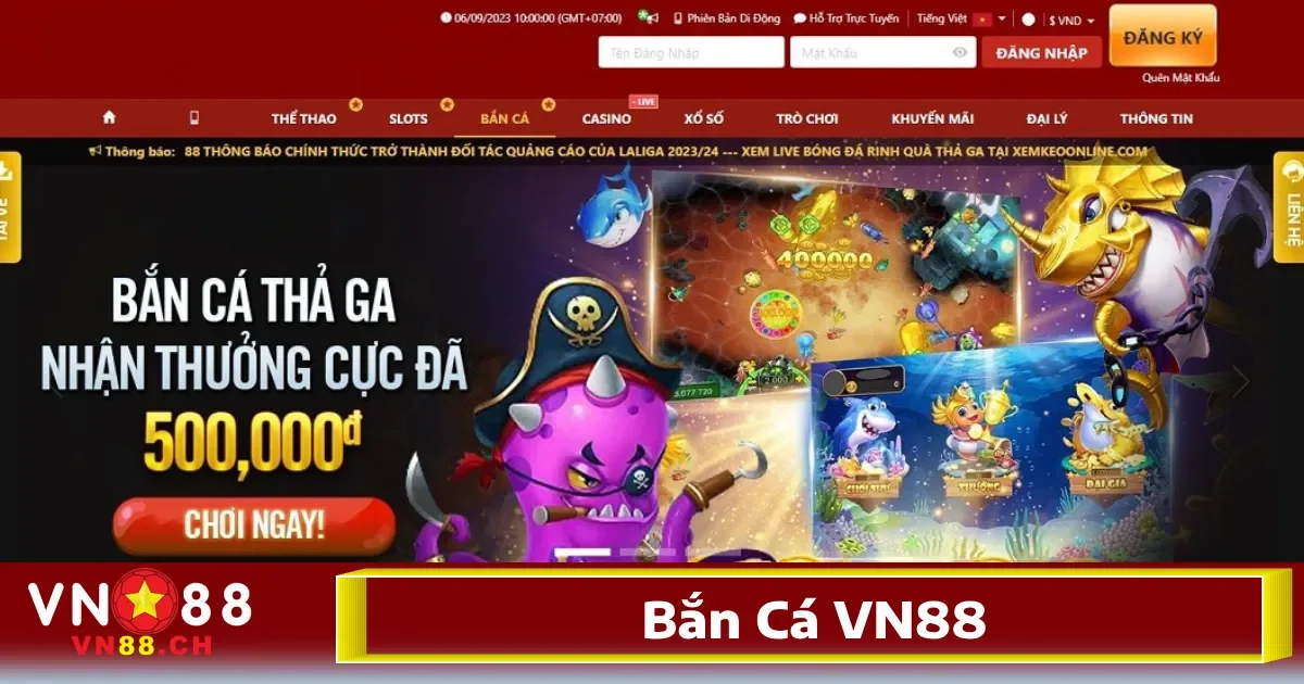 Bắn cá VN88 đã trở thành lựa chọn hàng đầu cho các tín đồ game đổi thưởng hàng ngày.
